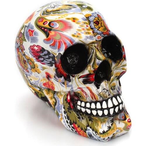 2020 Creative Skull Decor Model Resin Figurines Halloween Horror Skull Statue Modern Home Decoration Fashion Table Graden Decor
