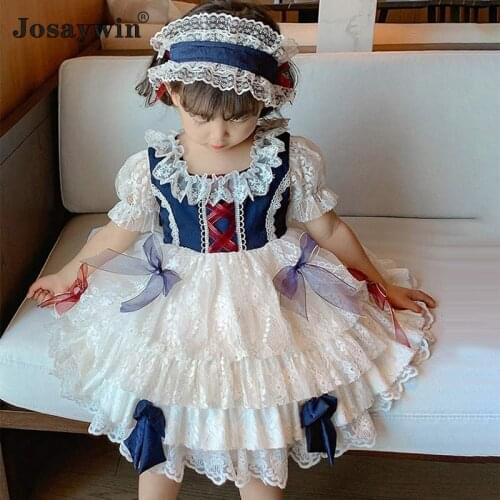 2021 New Style Summer Kids Dress for Girls Baby Party Dress for Kid Party Wedding Dress Girl Ball Gown Lolita Princess Vestidos