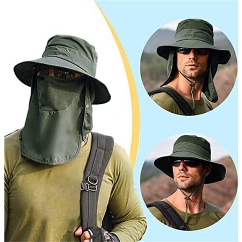 2021 Sunscreen Female Sunhat Fishing Sun Hat Summer Outdoor Fishing Fisherman Caps Big Eaves Adjustable Hats 9 Colors