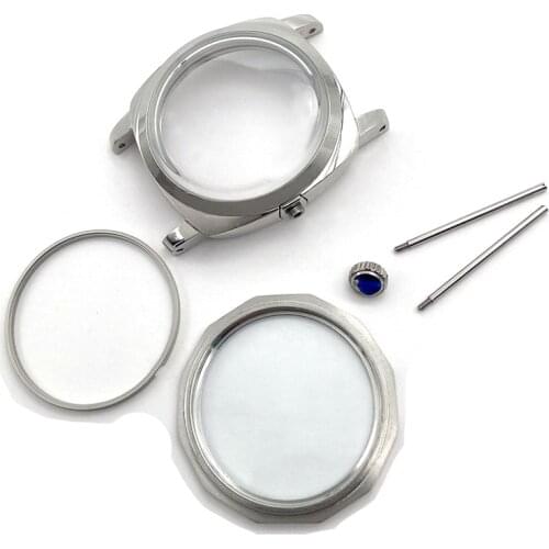 47mm 316L Stainless Steel Polished Watch Case for Seagull ST3600 Movement Repair Parts is Suitable for ETA 6497 6498