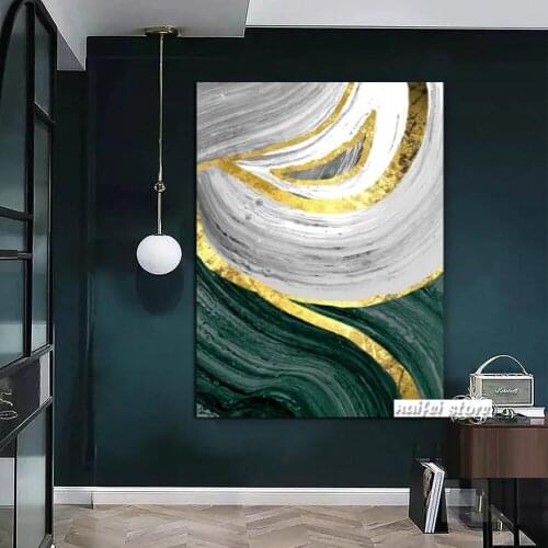 5D DIY Diamond Painting Green Wave Cross stitch Kit Full Drill Square Embroidery Abstract Landscape Mosaic Art Picture Decor