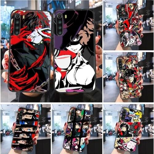 Persona P5 Anime Phone case For Xiaomi Redmi Note 7 7A 8 8T 9 9A 9S 10 K30 Pro Ultra Frosted black painting funda art cell cover