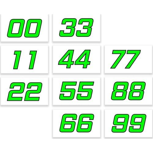 Race Numbers Car Sticker Motocross Custom Vinyl Sticker Decals Trials Dirt Bike Motorcycle parts No.0-9