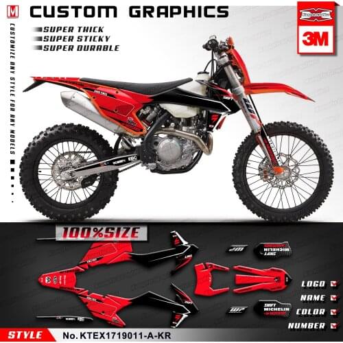 KUNGFU GRAPHICS Waterproof Stickers Motocross Décor Kit for 125 150 250 300 350 450 500 EXC F EXC-F XCW XC-W 2017 2018 2019