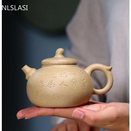 Chinese Yixing Raw ore Tea Pots Handmade Purple Clay Teapot Beauty Kettle Tea Ceremony Customized Gifts Tie Guanyin 230ml