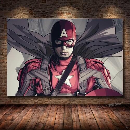 Marvel Superhero Captain America Handsome Canvas Painting Poster Cuadros Decorative Wall Art Prints Picture Room Decor Mural