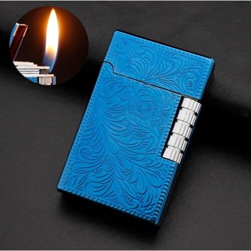 Creative Fashion multicolor Butane inflatable gas Cigarette lighter Individual metal Small grinding wheel Smoking igniter Gift