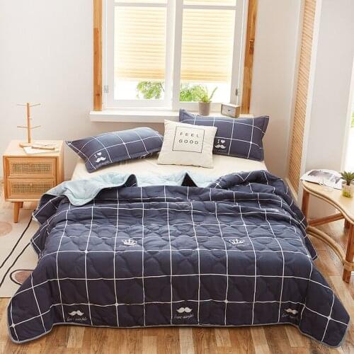 Summer Washed Quilt Cute Pattern Thin Soft Breathable Blanket European American Style Home Bedroom Comforter Bedspread Covers