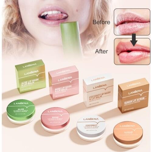 LANBENA Lip Sleeping Mask Night Sleep Maintenance Moistened Lip Balm Nourishing Repairing For Day And Night Lips Mask Care TSLM1