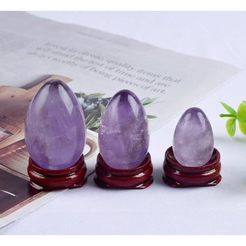 Undrilled Yoni Eggs Set Natural Amethyst Jade Massager Stone Kegel Muscle Exerciser Vaginal Ben Wa Ball Healing Body Health Care