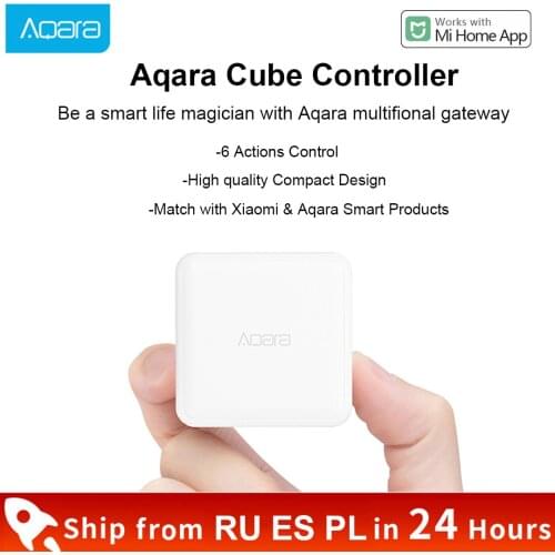 Aqara Magic Cube Controller Zigbee Version Controlled by Six Actions For Smart Home Device work with mijia home app