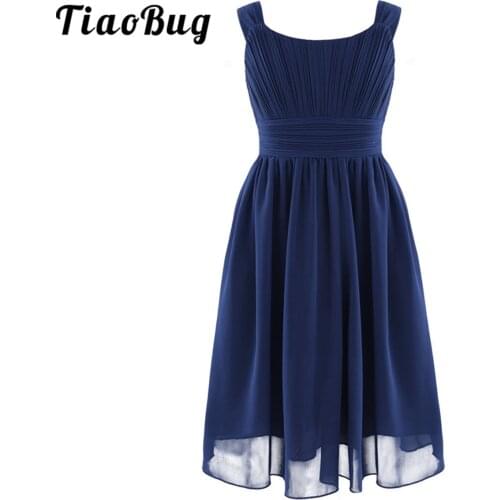 Little Bridesmaid Dresses Kids Formal Dress Chiffon Ball Gown Prom Wedding Party First Communion Summer Flower Girls Dresses