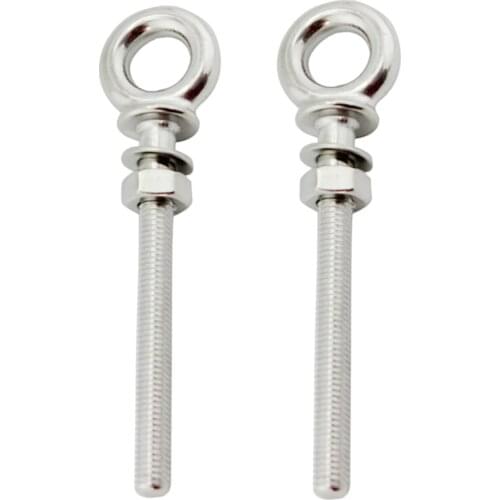 2 Pieces Stainless Steel Shank Eye M6 & M8 With Washer And Nut
