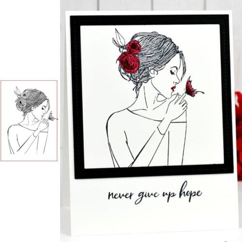 Girl Clear Stamps for Scrapbooking Card Making Silicone Craft Stamps Transparent New 2019