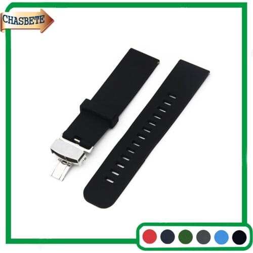 Silicone Rubber Watch Band for Patek Philippe Blancpain 18mm 20mm 22mm Men Women Resin Strap Belt Wrist Loop Bracelet Black Red