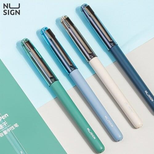 Nusign 4 Colors Neutral Pen 0.5mm Black Refill Gel Pens Smooth Writing Homework Exam Pens For School Home Office Stationery