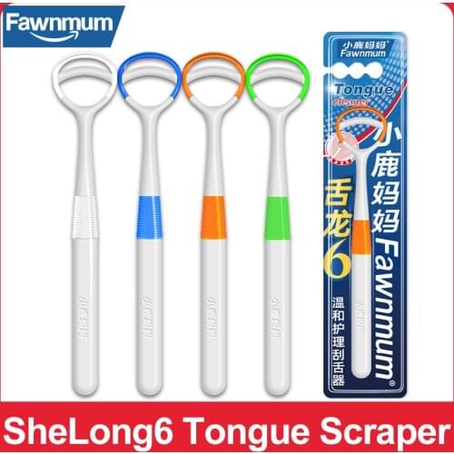 Fawnmum 1Pcs Silicone Tongue Brush Clean Scraper Round design Oral Care Tongue Scraper Can keep Fresh Breath 4Color Available
