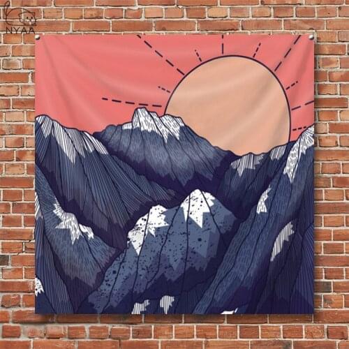 Spychedelic Sun Tapestry Wall Hanging Hippie Witchcraft Tapiz Psychedelic Farmhouse Decor Tapisserie Beach Bohemian Custom