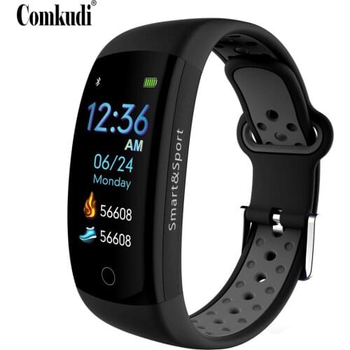 COMKUDI Watch Sports Fitness Activity Heart Rate Tracker Blood Pressure wristband IP67 Waterproof band Pedometer
