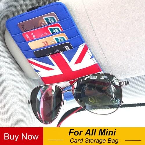 Car Styling Sun Visor Glasses Card Storage Package Holder Case Bag For Mini Cooper JCW One+ S F54 F55 F56 F60 R55 R56 R60 R61