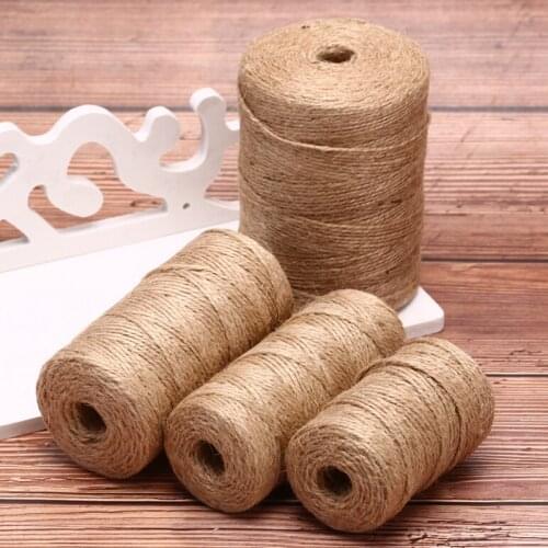 50m/80m/100m Handmade Hemp Linen Cords Rope To Tie Burlap Twine Rope String DIY Craft Decoration Cuerda Yute Corde Chanvre