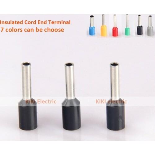 Green/Black Tube Pre-insulating Terminal/copper Ends #10AWG 6.0SQMM Cable crimp terminals GT-JT style 18mm pin connectors E6018