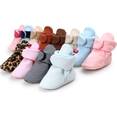 Newborn Baby Moccasins Faux Fur Winter Warm First Walkers Baby Shoes Slippers Infant Toddler Crib Shoes Floor Boys Girls Boots