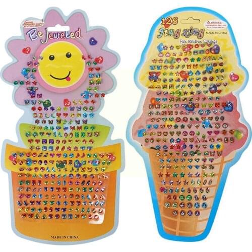 Beautiful Kids Crystal Stick Earring Sticker Toy Cartoon Toys Reward Stickers Toys Cute 1pc Children Diy Kindergarten Stick T3m5