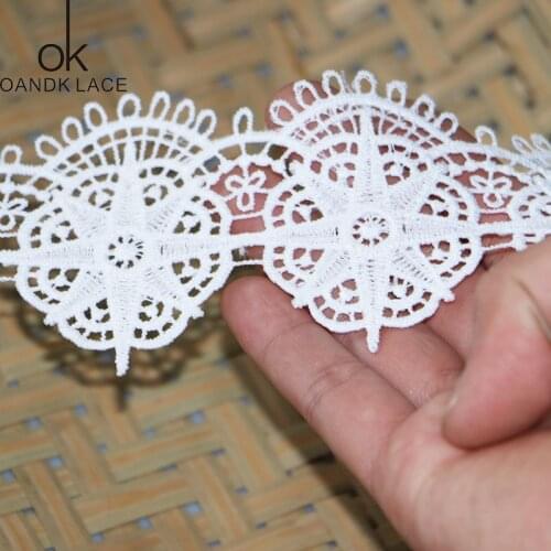 1 yard 6.5 cm garment decorative trim embroidery sewing DIY process White Lace Trim New Cotton