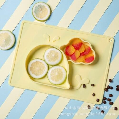 100% Silicone Plates for Toddlers Divided Baby Plates,Non-Toxic,BPA Free,Dishwasher & Microwave Friendly