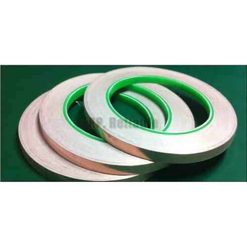 1x 5mm*30M Double Sided Conductive Copper Foil Tape EMI Masking Electromagnetic Shielding Electrostatic Discharge