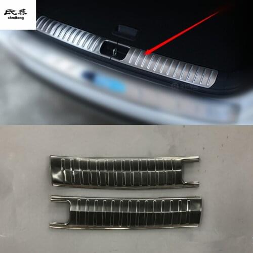 2pcs/lot for 2016 2017 2018 KIA Sportage QL MK4 Stainless Steel back rear trunk inside Protection decoration cover sequins