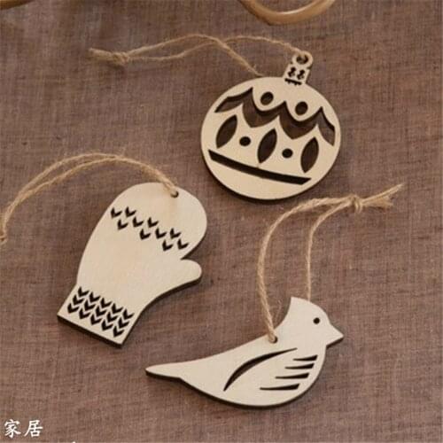 3Pcs Hollow Christmas Snowman Wooden Pendants Ornaments for Xmas Tree Ornament Christmas Party Decorations Kids Gift