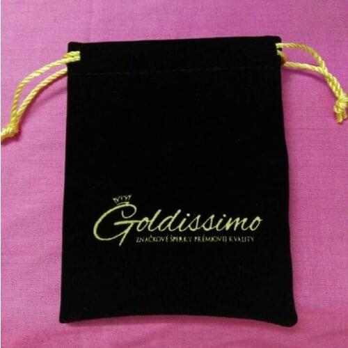 500pcs high quality small velvet jewelry bags custom 7*9cm velvet gift pouches with gold printing and include shipping by DHL