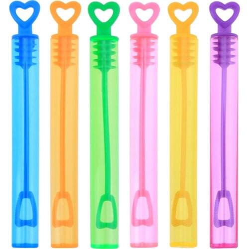 12Pcs/Lot Love Heart Wand Tube Bubble Soap Bottle Playing Fun kid Toy Wedding Decor Compact and Portable Carry Convenient