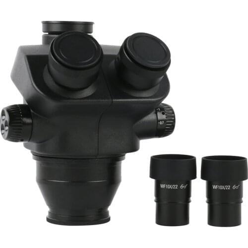 7X-50X 14X-100X Stereo Microscope Trinocular Microscope Head + WF10X/22mm Eyepiece Rubber Eye-Guards Microscope Accessories
