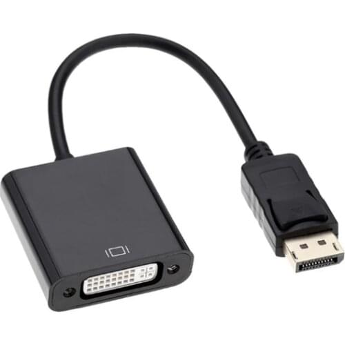 DP to DVI Adapter DisplayPort to DVI Cable Converter Male to Female Support 1080P for Monitor Projector Displays Wholesale