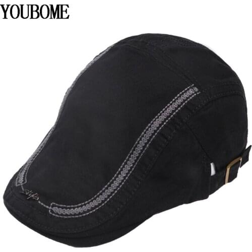 YOUBOME Brand New Fashion Berets Hat Men Women Winter Hats for Men Male Visors Cotton Gorras Summer Cap Flat Newsboy Beret Caps