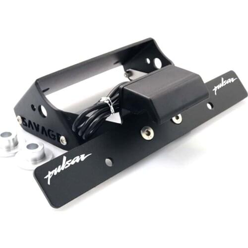 For Bajaj Pulsar 200 180 150 135 NS License Plate Holder Motorcycle Tail Tidy Fender Eliminator Frame LED Light