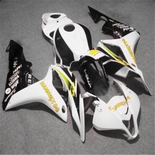 Hot in 600 RR F5 fairing set 07 08 CBR 600RR CBR 600 RR 2007 2008 New HOT Injection motorcycle parts white black fairings kits
