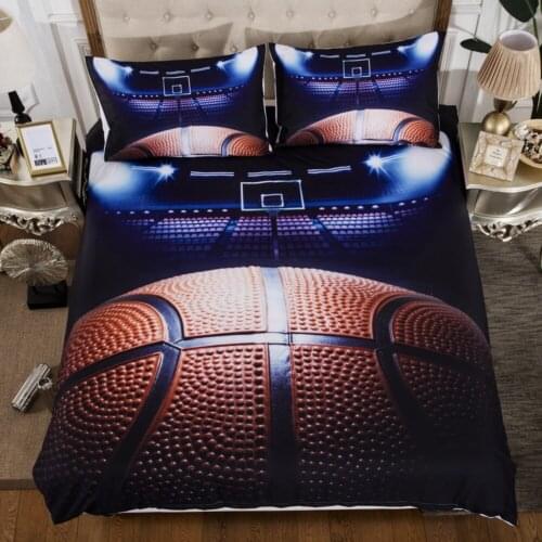 Bedding Sets 2/3pcs 3D Duvet Cover Bed Sheet Pillow Cases Size EU/CN/US Queen King Flame Baseball Drop Shipping Basketball