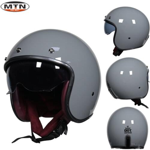 High Quality Motorcycle Helmet Cafe Racer Style Open Face Casco Moto Retro Scooter Jet Pilot Motorbike Riding Capacete De Moto