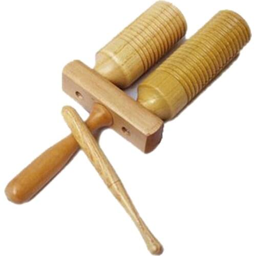 Music instruments wooden double knocking drum child musical instrument toy