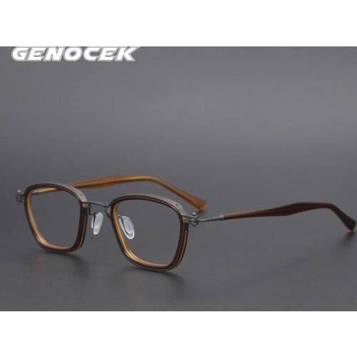 2020 New Luxury Brand Acetate Glasses Frame Men Women Vintage Designer Prescription Myopia Optical Eyeglasses Frame Eyewear