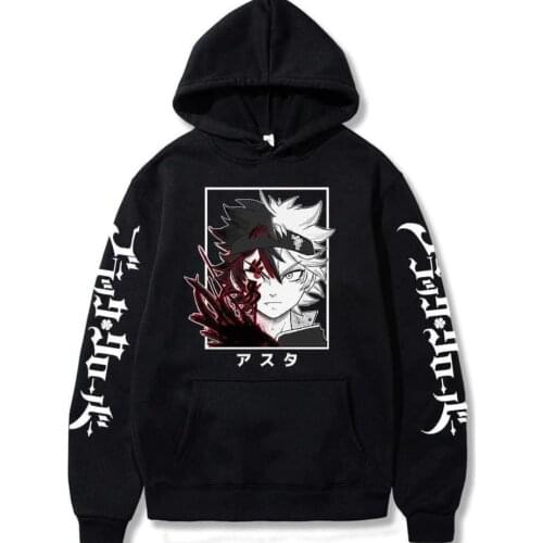 2022 New Season, Unisex, Cotton, Top Quality, Manga Style, Anime: Black Clover Asta, Hoodie, Sweatshirt