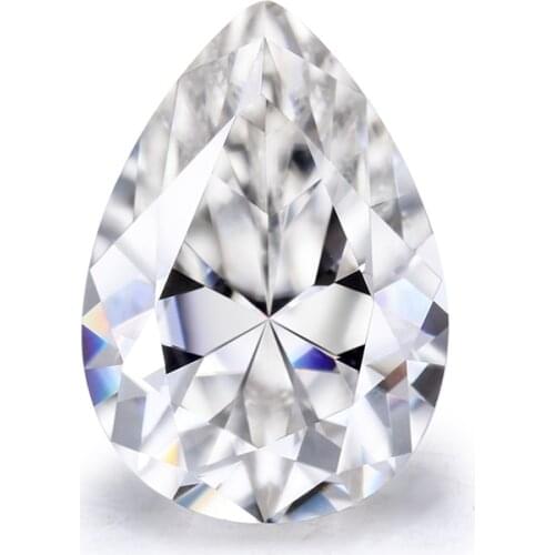 Pear Shape Brilliant Cut 5x7mm-10x15mm DEF White Color VVS Clarity Loose Moissanite Gemstone for Wedding Jewelry Making