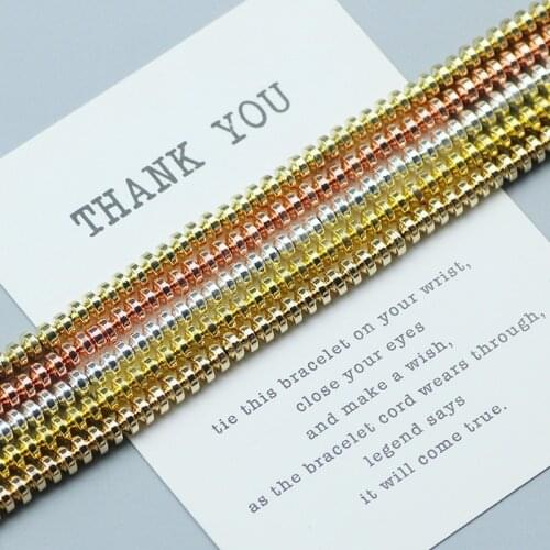 4mm UFO shape Gold Silver Hematite Beads Flat Round Spacer Loose beads for Jewelry Making Necklace Bracelet Accessories DIY 15