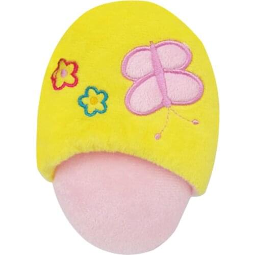 Dorakitten 1pc Slipper Shape Dog Toy Realistic Flower Butterfly Decor Funny Puppy Squeaky Toys Plush Dog Toys Pet Supplies