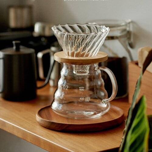 Hand-made Japanese-Style Brown Mini Coffee Pot Set Modern Minimalist Household Manual Large-Capacity Glass Coffee Pot