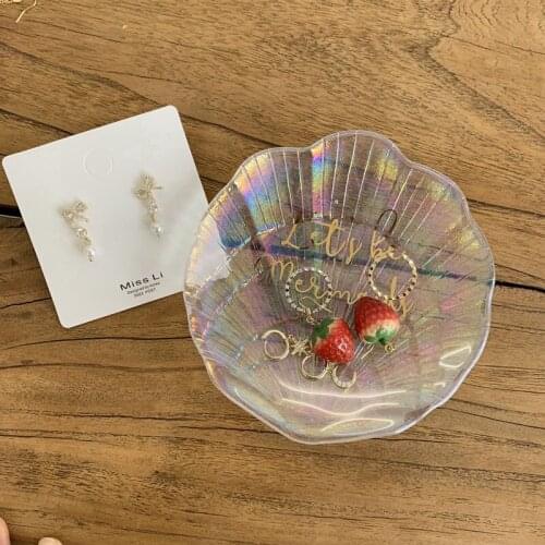 Shell Shape Salad Bowl Fruit Dessert Cake Tray Sauce Dish Plates Creative Storage Trays for Jewelry Earrings Desktop Decor
